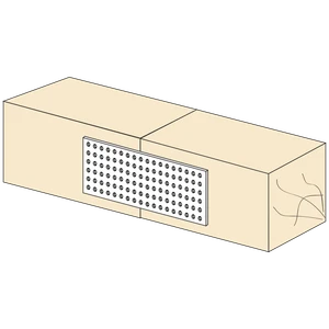 Děrovaná styčníková deska 80x200x2,0 - slide 1