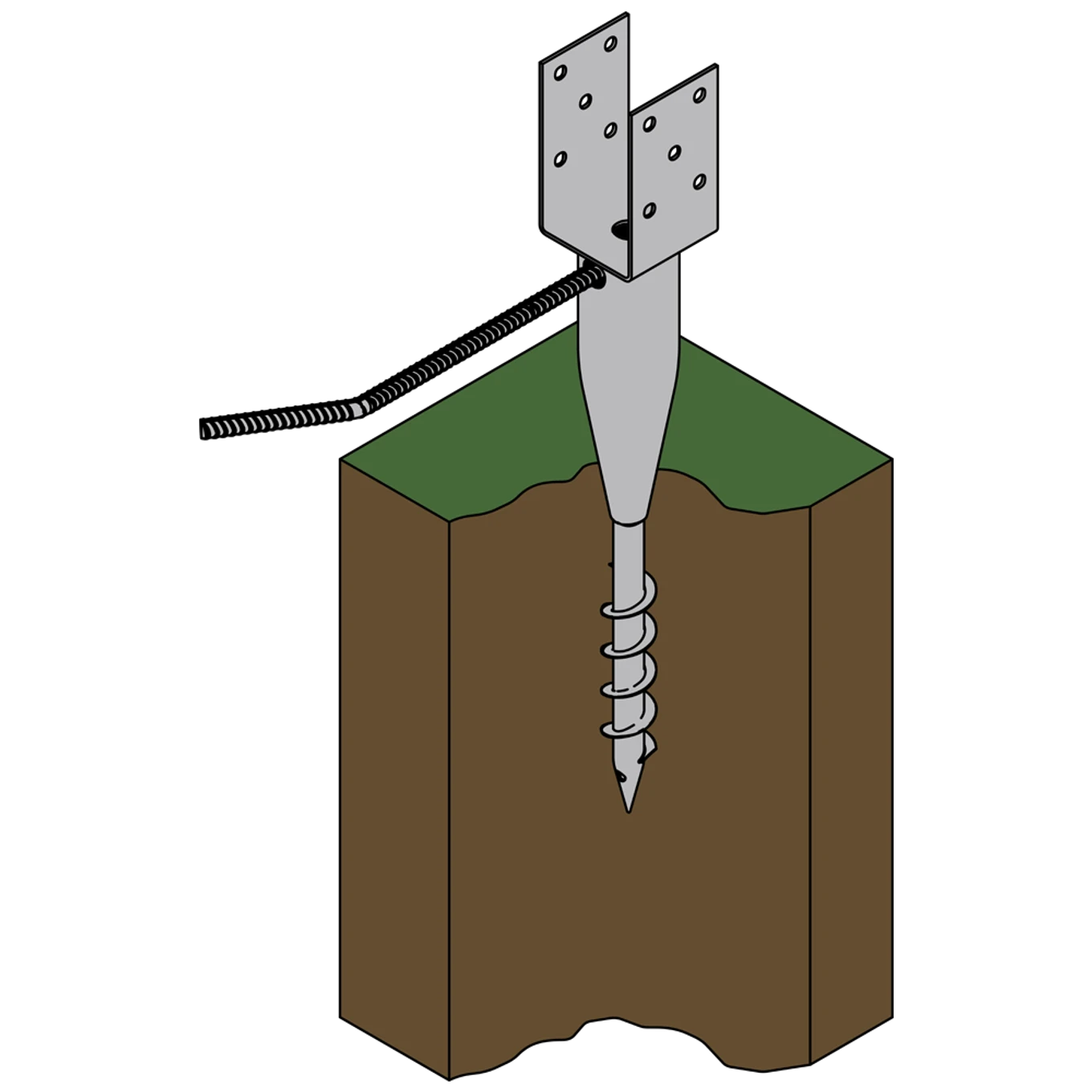 Vrut zemní typ U 80x700 - slide 1