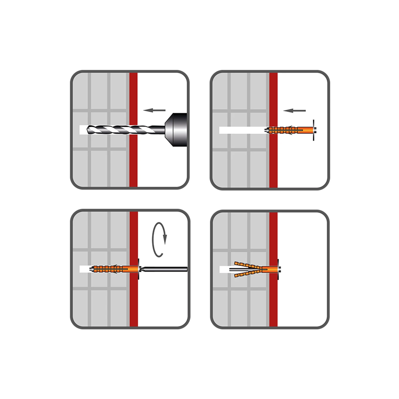 Hmoždinka plastová s kuželem HPK-S se šroubem M4, 8x40 mm, polyamid - slide 1