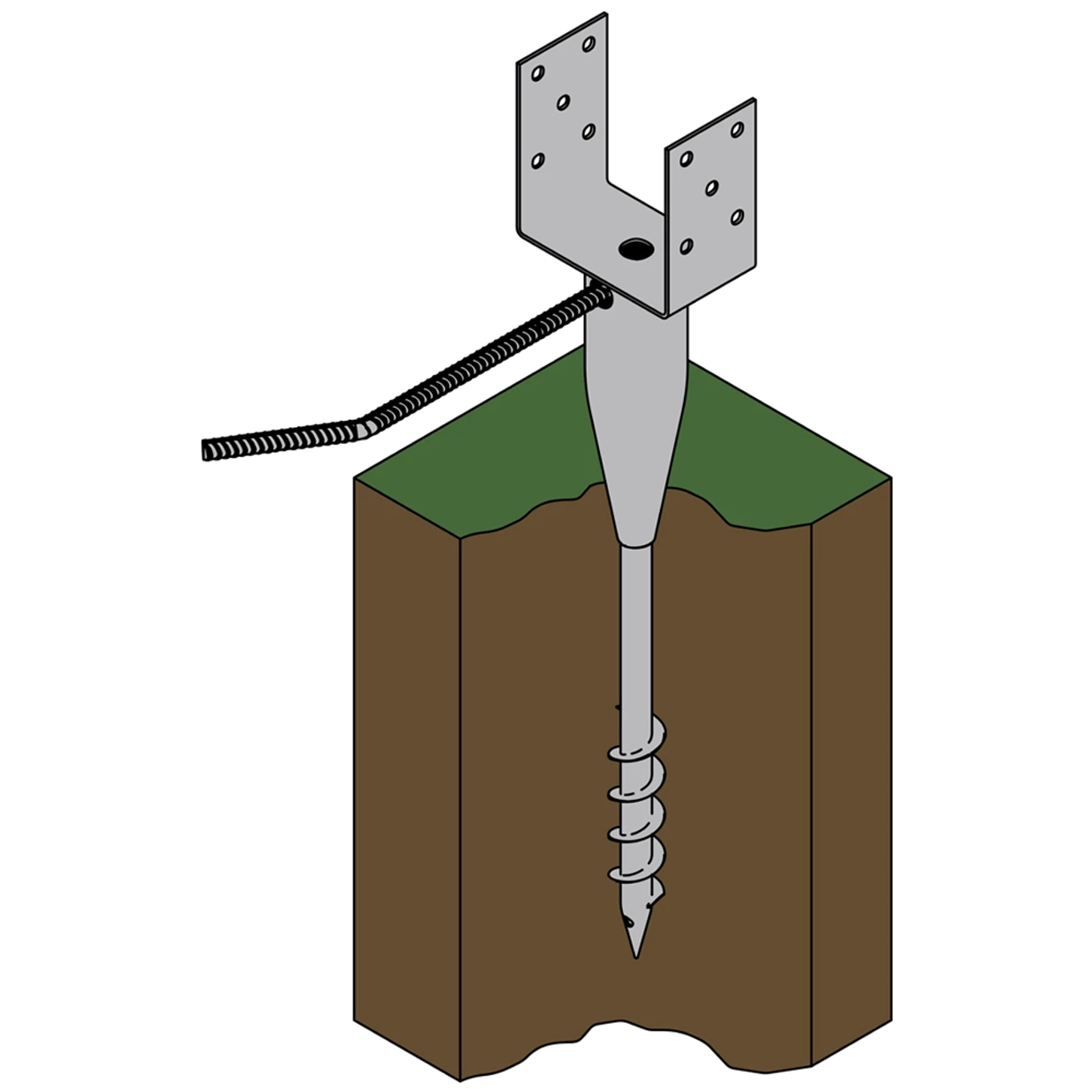 Vrut zemní typ U 120x900 - slide 1