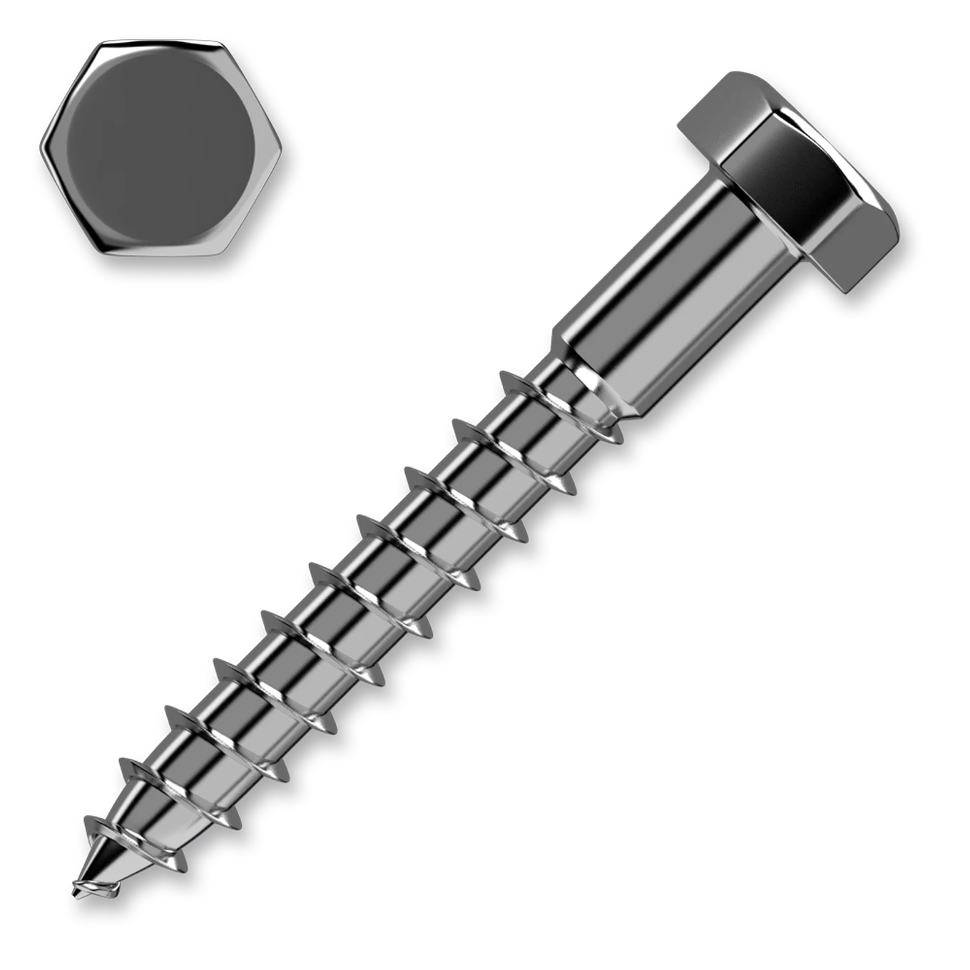 Vrut do dřeva 10,0x200 6HRZB závit částečný DIN 571 - slide 0