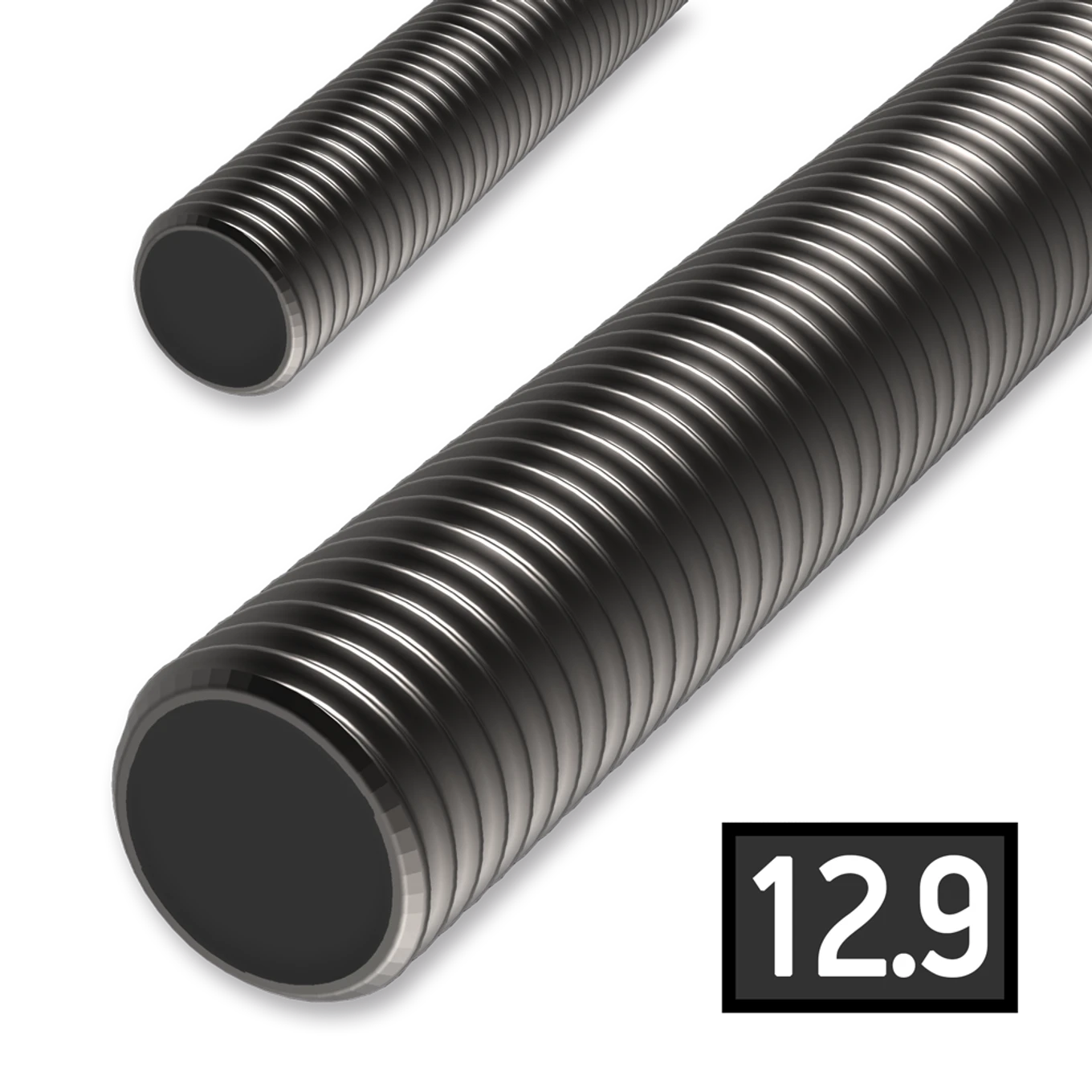 Závitová tyč M10x1000, 12.9 bez povrch. úpravy - slide 0