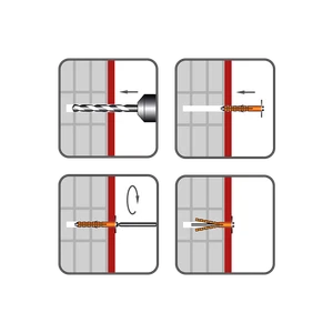 Hmoždinka plastová s kuželem HPK-L se skobou M5, 12x45 mm, polyamid - slide 1