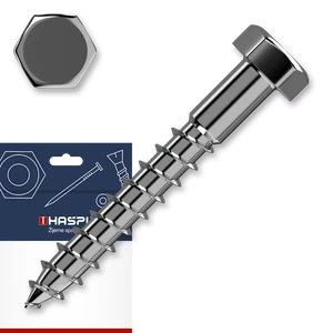 Vrut do dřeva 8,0x70 6HRZB závit částečný DIN 571 sáček-5ks - slide 0