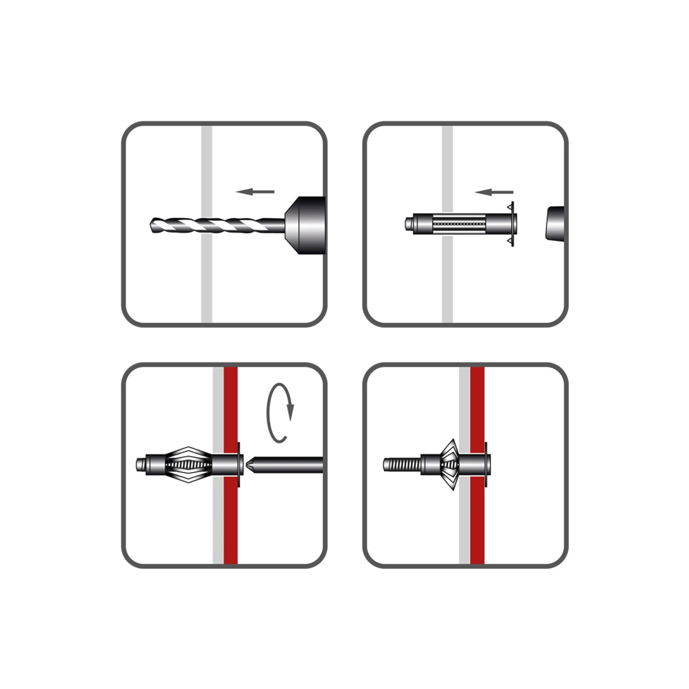 Hmoždinka ocelová dutinová HOD-S 8x38mm + šroub M4 čočk.hlava pozidrive ZB - slide 1