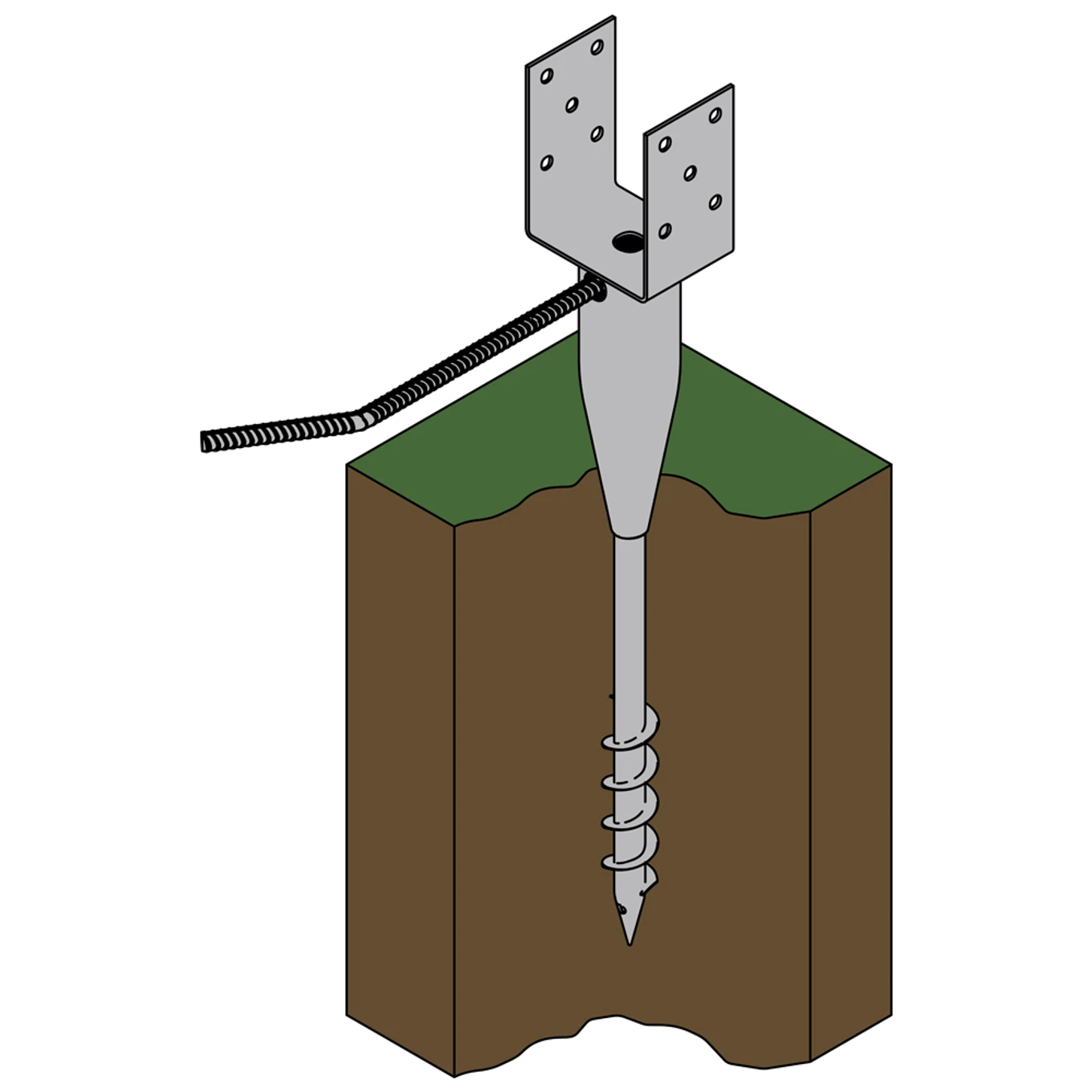 Vrut zemní typ U 100x900 - slide 1