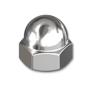 Sechskant-Hutmutter M10, Kl.6, weiss verzinkt, DIN 1587 - slide 0