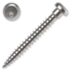 Holzverbinderschraube 4,8x45, Rundkopf, TX 20, weiss verzinkt, Vollgewinde