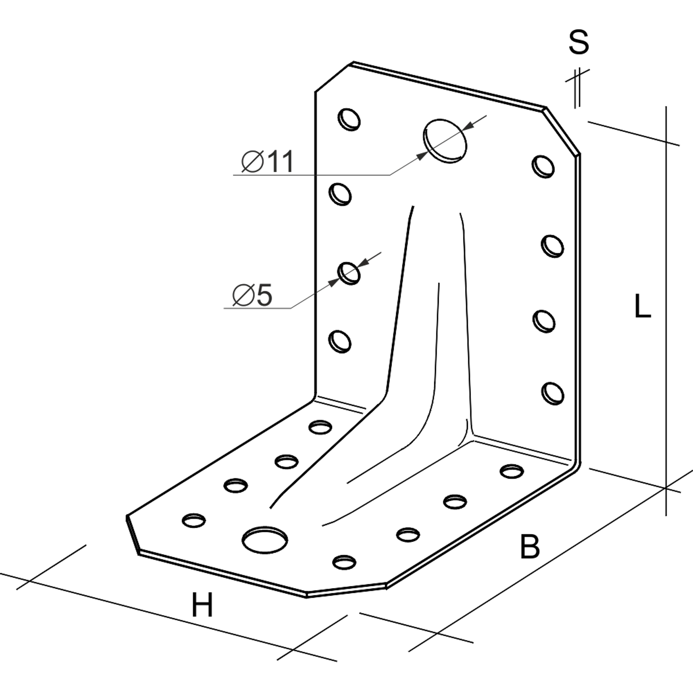 Úhelník 90° Typ4 Prolis 45x60x60x2,0 - slide 2