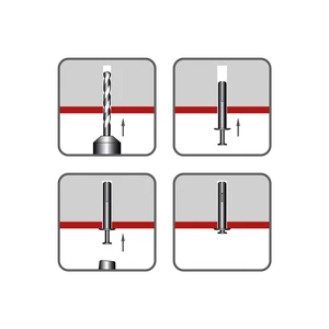 Hmoždinka kovová s hřebem HKH 6x30mm, zamak - slide 1