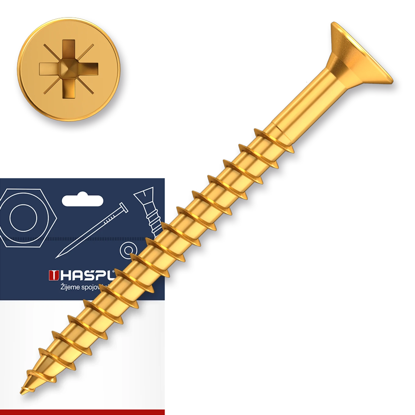 Vrut univerzální 5,0x50 ZHH PZ2 ZZ závit částečný 50/30 sáček-30ks - slide 0