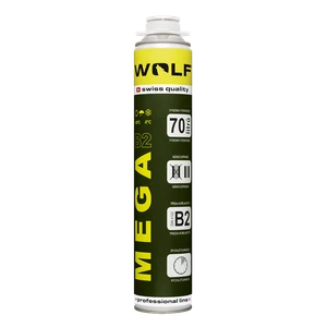 Montážní pěna WOLF MEGA 70l nízkoexpanzní, 870ml, pistolová - slide 0