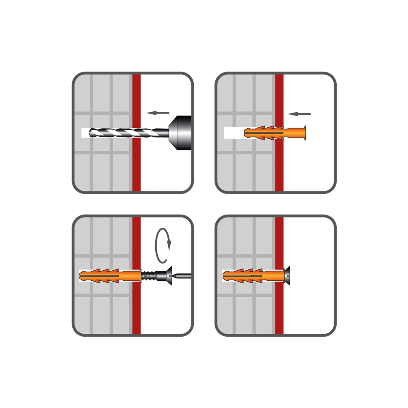 Hmoždinka rámová RMT 8x80mm, nylon+vrut se záp.hlavou, torx - slide 1